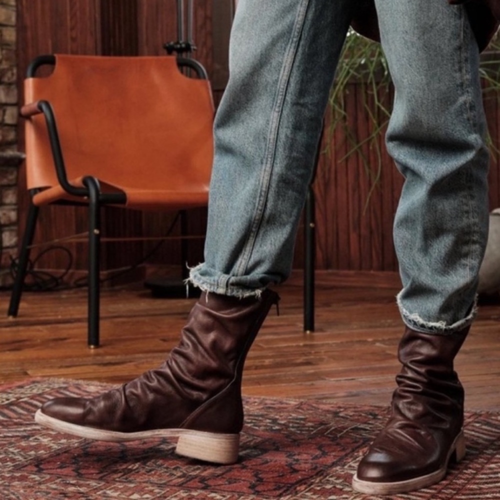 FREE PEOPLE | Brown Sutton Slouch Leather Boots